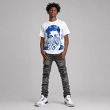 True Blue 3s DopeSkill T-Shirt Rich Boy Camo Graphic