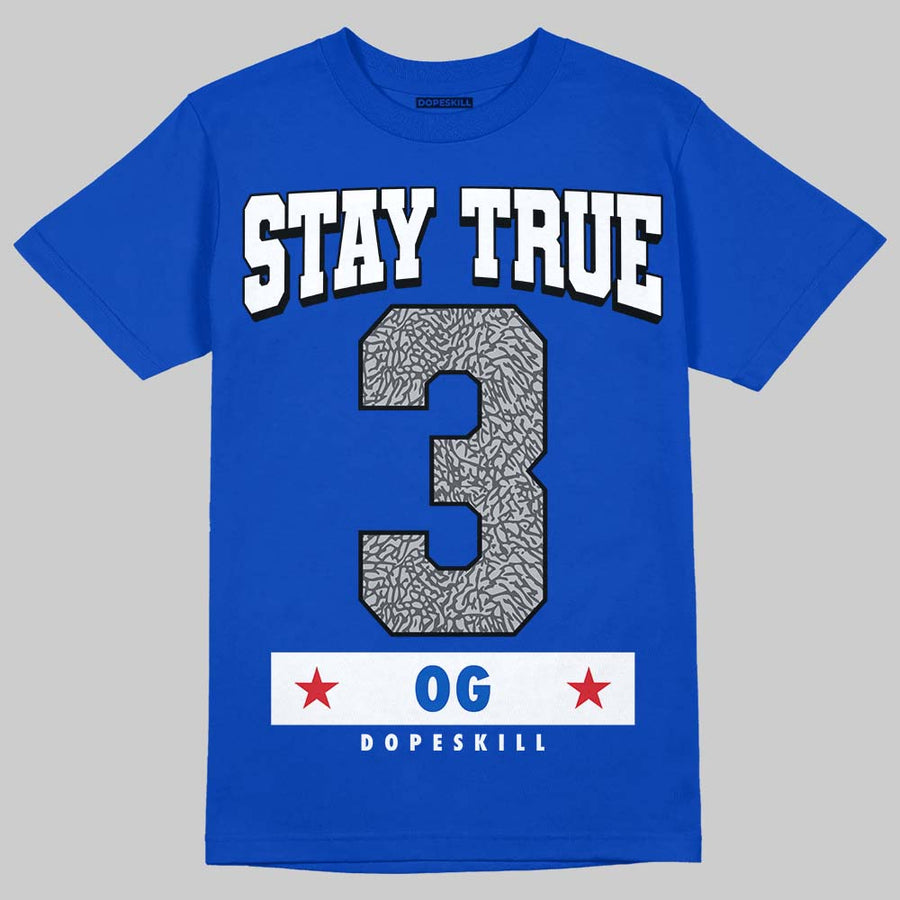 True Blue 3s DopeSkill T-Shirt True Blue 3 OG Graphic