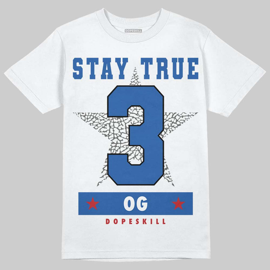 True Blue 3s DopeSkill T-Shirt True Blue 3 OG Star Graphic