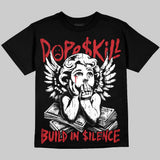 Bloodline 12s DopeSkill Oversize Print T-Shirt Build in Silence Graphic