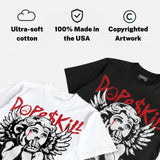 Bloodline 12s DopeSkill Oversize Print T-Shirt Build in Silence Graphic