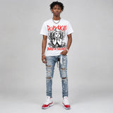 Cherry 11s DopeSkill Oversize Print T-Shirt Build in Silence Graphic