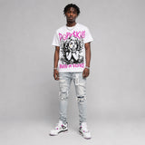 Comic 4s DopeSkill Oversize Print T-Shirt Build in Silence Graphic