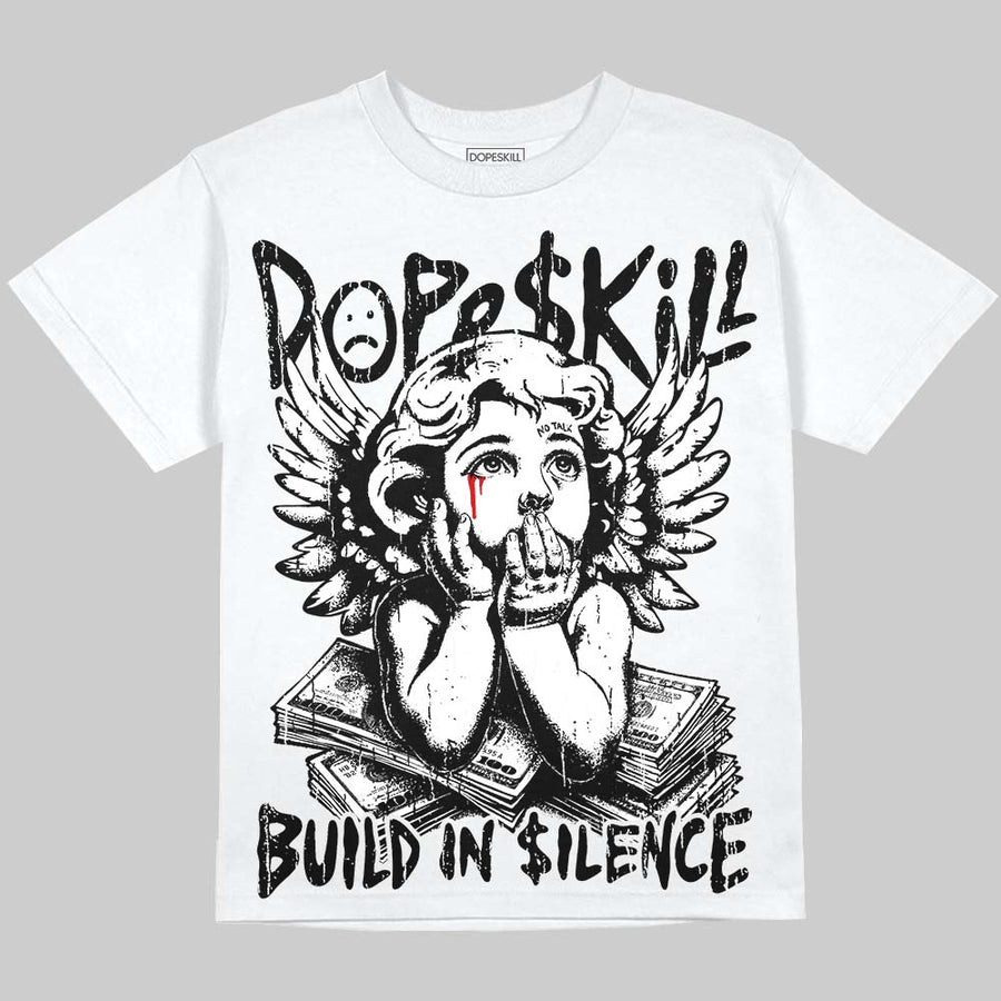 Dunk Panda White Black DopeSkill Oversize Print T-Shirt Build in Silence Graphic