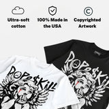 Dunk Panda White Black DopeSkill Oversize Print T-Shirt Build in Silence Graphic