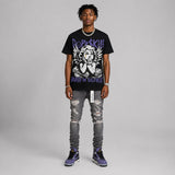 Lakers 4s DopeSkill Oversize Print T-Shirt Build in Silence Graphic