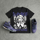 Lakers 4s DopeSkill Oversize Print T-Shirt Build in Silence Graphic
