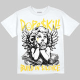Black Tour Yellow AJ 4 Thunder DopeSkill Oversize Print T-Shirt Build in Silence Graphic
