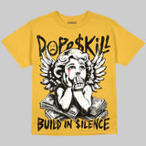 Black Tour Yellow AJ 4 Thunder DopeSkill Oversize Print T-Shirt Build in Silence Graphic