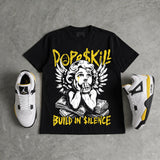 Tour Yellow 4s DopeSkill Oversize Print T-Shirt Build in Silence Graphic