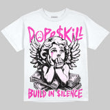 Triple Pink Dunk DopeSkill Oversize Print T-Shirt Build in Silence Graphic