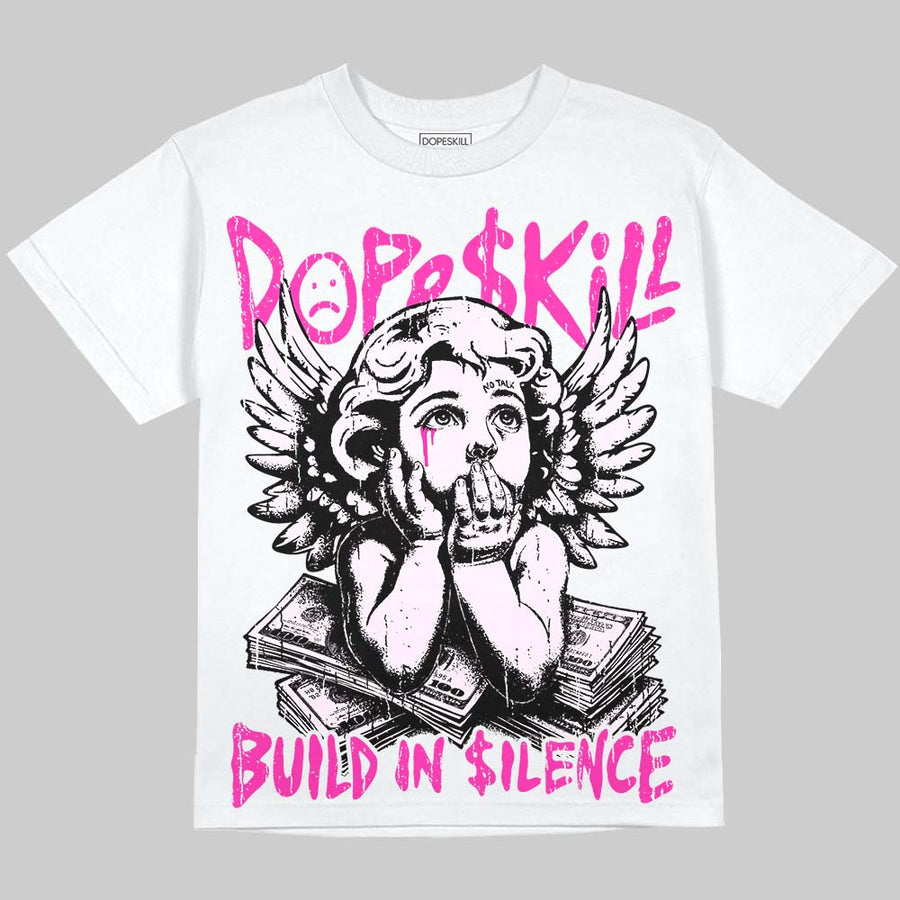 Triple Pink Dunk DopeSkill Oversize Print T-Shirt Build in Silence Graphic