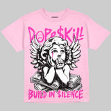 Triple Pink Dunk DopeSkill Oversize Print T-Shirt Build in Silence Graphic