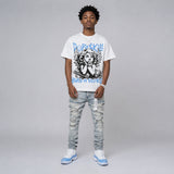 UNC 11s DopeSkill Oversize Print T-Shirt Build in Silence Graphic