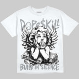 Wolf Grey 5s DopeSkill Oversize Print T-Shirt Build in Silence Graphic