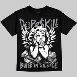 Wolf Grey 5s DopeSkill Oversize Print T-Shirt Build in Silence Graphic