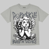 Wolf Grey 5s DopeSkill Oversize Print T-Shirt Build in Silence Graphic