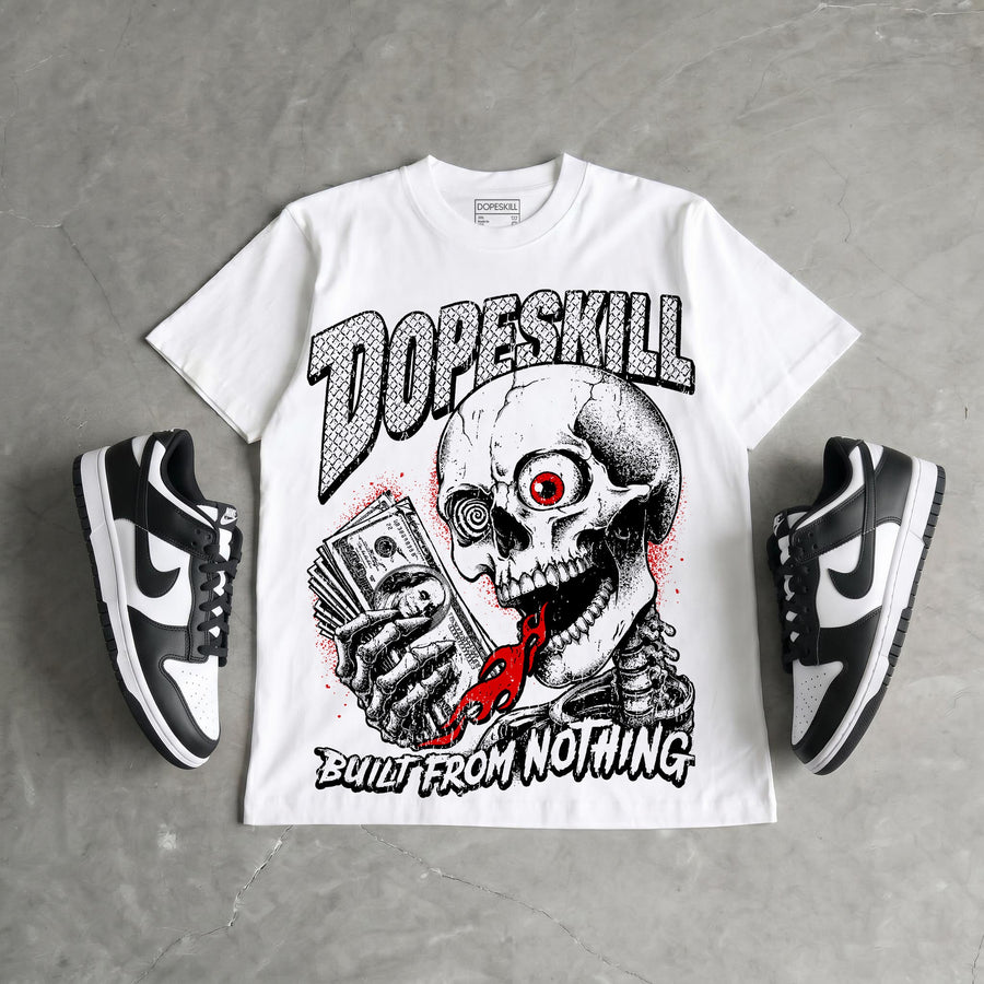 Dunk Panda White Black DopeSkill Oversize Print T-Shirt Built From Nothing Graphic