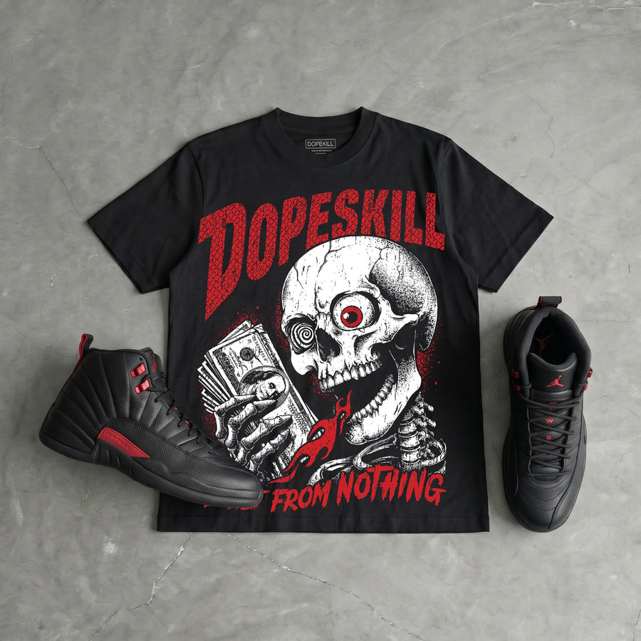 Bloodline 12s DopeSkill Oversize Print T-Shirt Built From Nothing Graphic