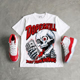 Cherry 11s DopeSkill Oversize Print T-Shirt Built From Nothing Graphic