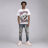 Iced Carmine 4s DopeSkill Oversize Print T-Shirt Built From Nothing Graphic