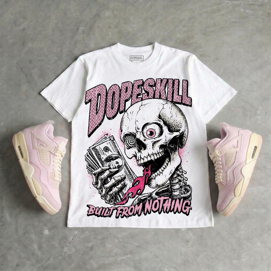 Iced Carmine 4s DopeSkill Oversize Print T-Shirt Built From Nothing Graphic