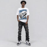 Oreo 6s DopeSkill Oversize Print T-Shirt Built From Nothing Graphic