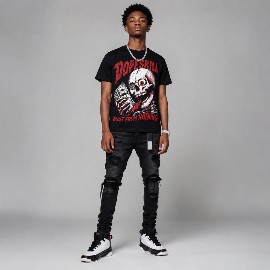 Space Jam 9s DopeSkill Oversize Print T-Shirt Built From Nothing Graphic