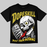 Black Tour Yellow AJ 4 Thunder DopeSkill Oversize Print T-Shirt Built From Nothing Graphic