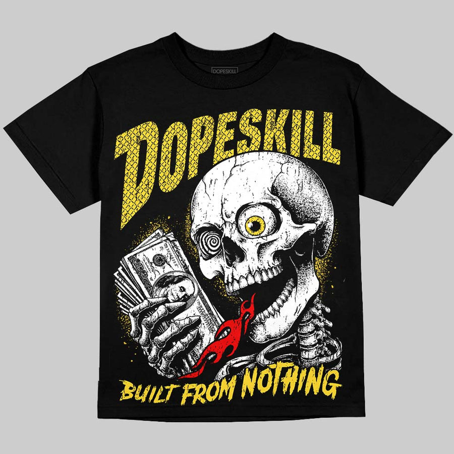 Black Tour Yellow AJ 4 Thunder DopeSkill Oversize Print T-Shirt Built From Nothing Graphic