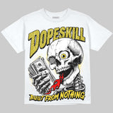 Black Tour Yellow AJ 4 Thunder DopeSkill Oversize Print T-Shirt Built From Nothing Graphic