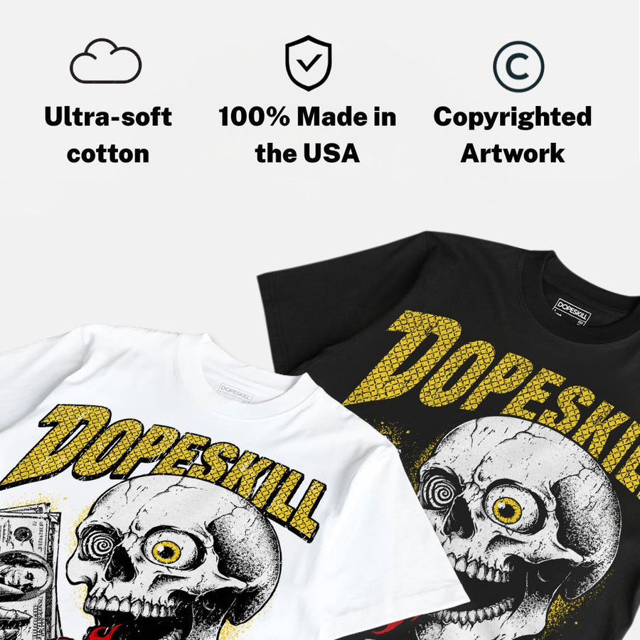 Black Tour Yellow AJ 4 Thunder DopeSkill Oversize Print T-Shirt Built From Nothing Graphic