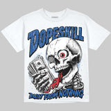 True Blue 3s DopeSkill Oversize Print T-Shirt Built From Nothing Graphic