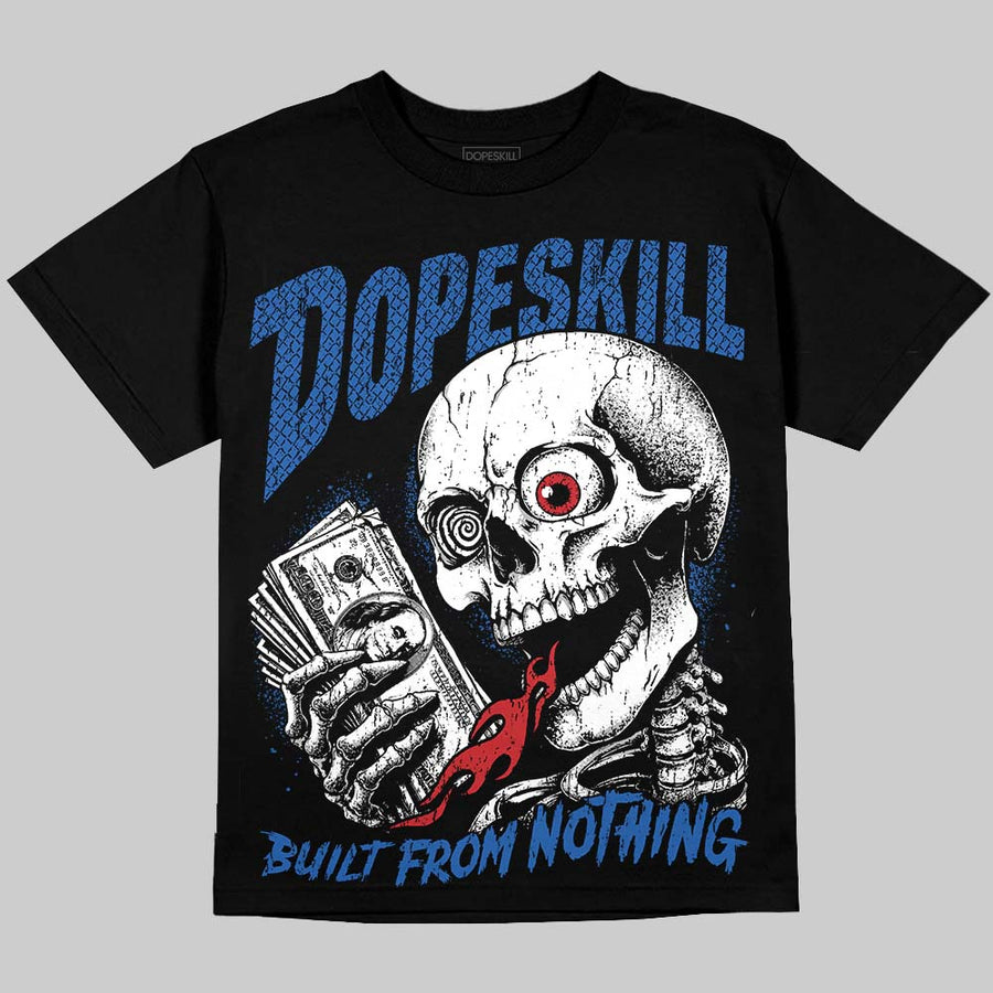 True Blue 3s DopeSkill Oversize Print T-Shirt Built From Nothing Graphic
