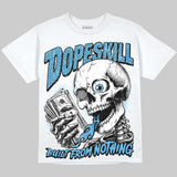 University Blue 14s DopeSkill Oversize Print T-Shirt Built From Nothing Graphic