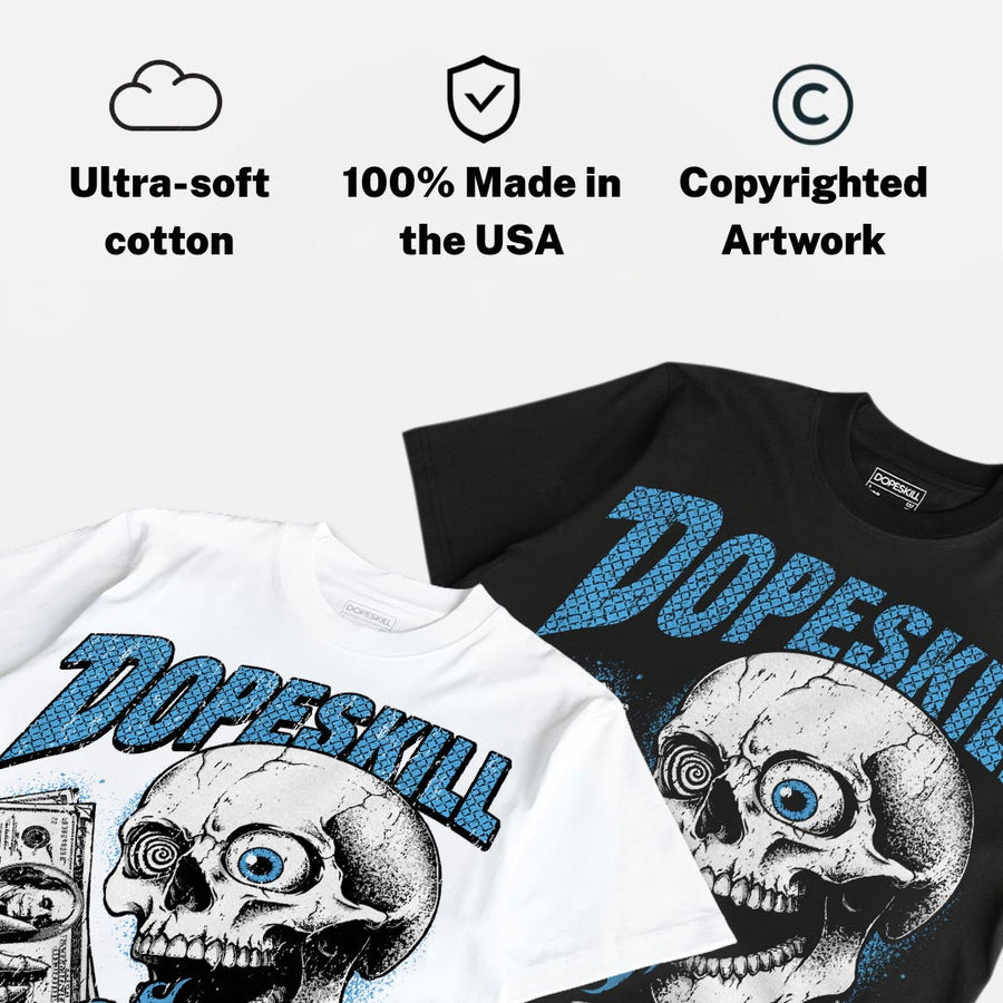 University Blue 14s DopeSkill Oversize Print T-Shirt Built From Nothing Graphic