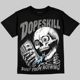 White Metallic 5s DopeSkill Oversize Print T-Shirt Built From Nothing Graphic