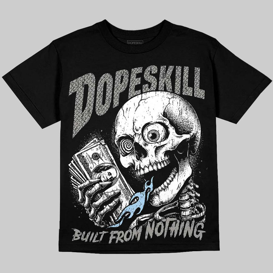White Metallic 5s DopeSkill Oversize Print T-Shirt Built From Nothing Graphic