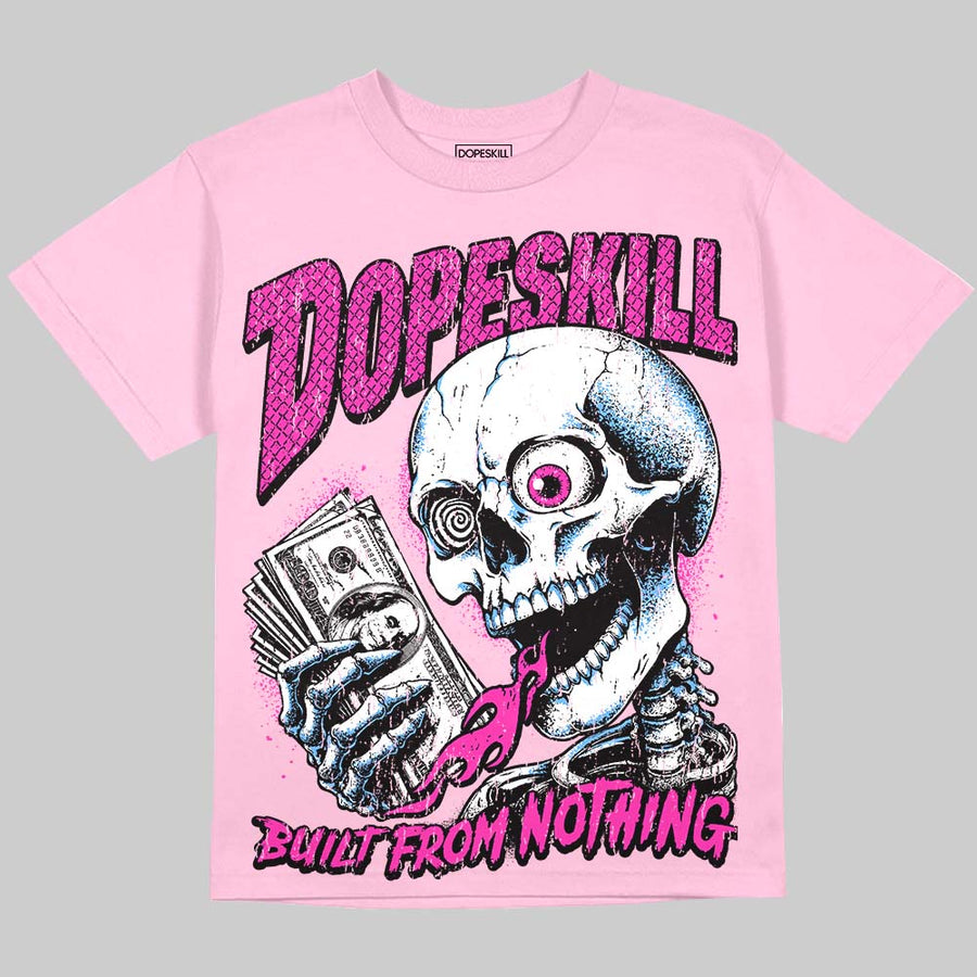 Triple Pink Dunk DopeSkill Oversize Print T-Shirt Built From Nothing Graphic