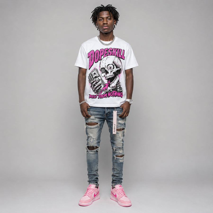 Triple Pink Dunk DopeSkill Oversize Print T-Shirt Built From Nothing Graphic