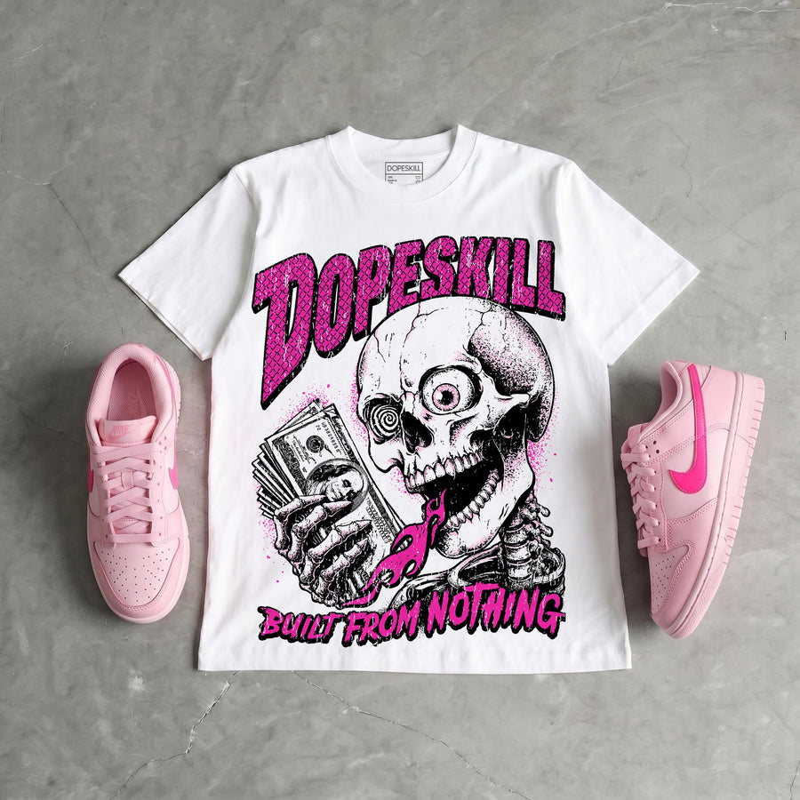 Triple Pink Dunk DopeSkill Oversize Print T-Shirt Built From Nothing Graphic