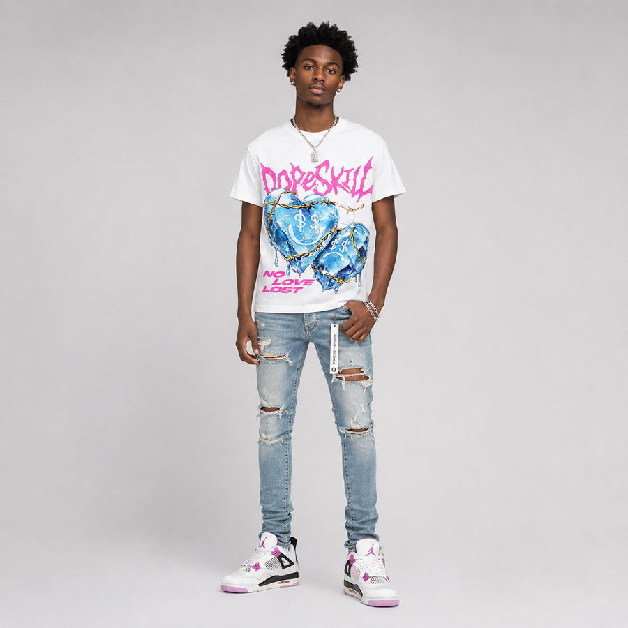 Comic 4s DopeSkill Oversize Print T-Shirt No Love Lost Graphic