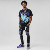Lakers 4s DopeSkill Oversize Print T-Shirt No Love Lost Graphic