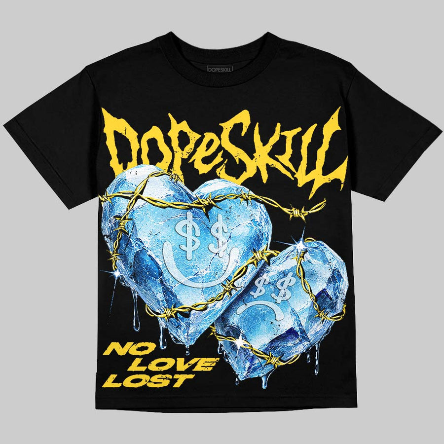 Black Tour Yellow AJ 4 Thunder DopeSkill Oversize Print T-Shirt No Love Lost Graphic