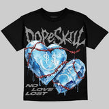 True Blue 3s DopeSkill Oversize Print T-Shirt No Love Lost Graphic