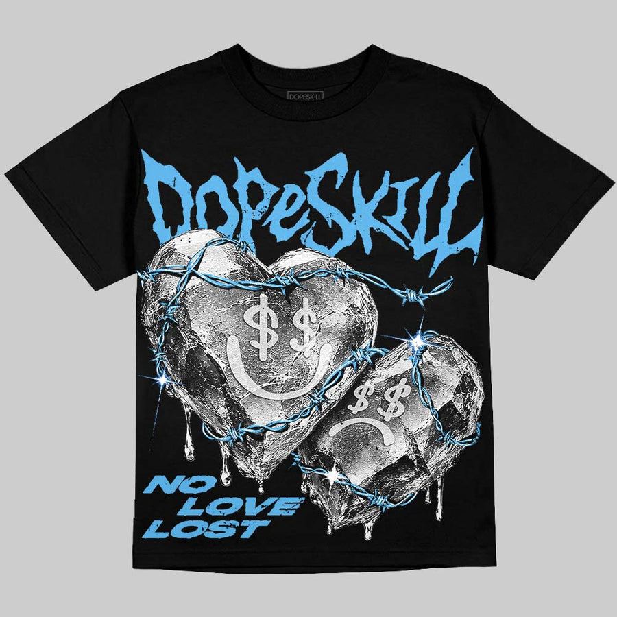 University Blue 14s DopeSkill Oversize Print T-Shirt No Love Lost Graphic