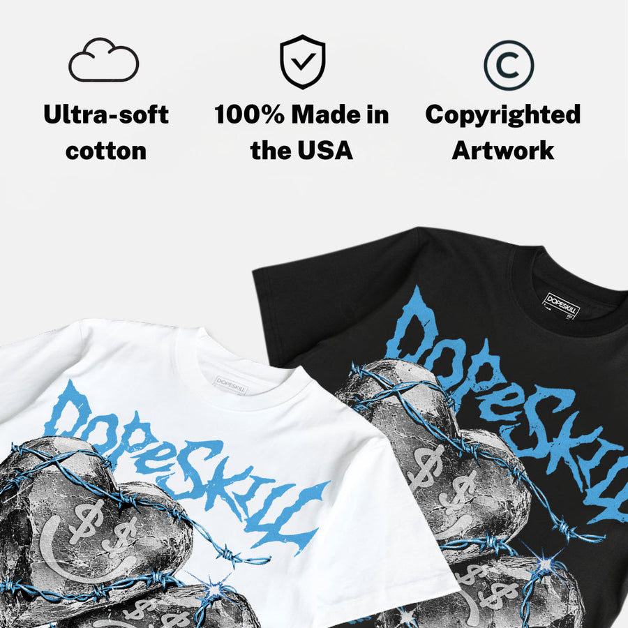 University Blue 14s DopeSkill Oversize Print T-Shirt No Love Lost Graphic