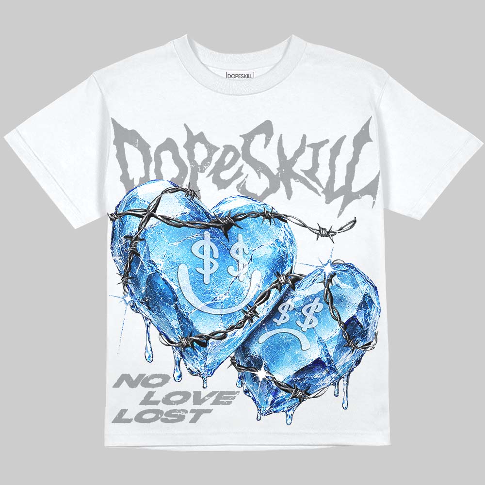 Wolf Grey 5s DopeSkill Oversize Print T-Shirt No Love Lost Graphic