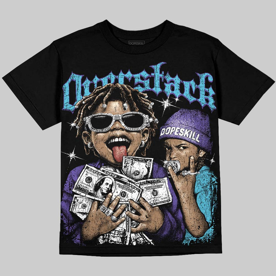 Aqua 8s DopeSkill Oversize Print T-Shirt Overstack Graphic