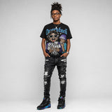 Aqua 8s DopeSkill Oversize Print T-Shirt Overstack Graphic